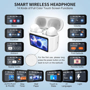 Wireless Earbuds, 5.4 Bluetooth Headphones With Touch Screen Ear Buds, ANC ENC Noise Cancelling Earbuds Headphones With Microphone, Wireless Bluetooth In Ear Earphones For Android IOS Phones