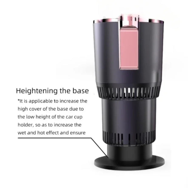 Smart Car 2-In-1 Cooling/Heating Cup Drinks Holder Home Fast Refrigeration Hot and Cold Mini Touch Screen Beverage Mug Drink Can